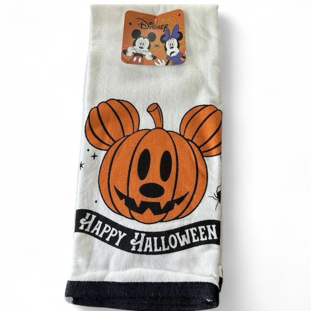 Disney Pumpkin Halloween 3 Piece Towel Set NWT